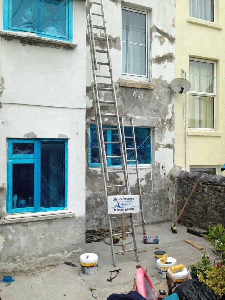 Render repair work in St Austell