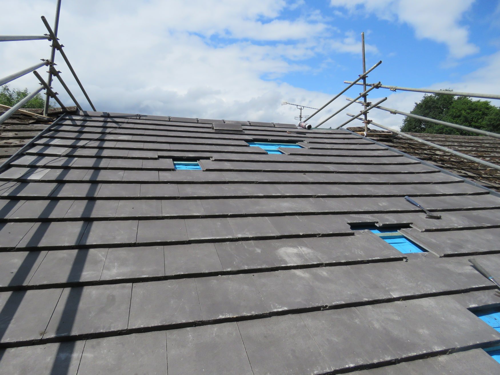 Natural slate roof repair in St Austell